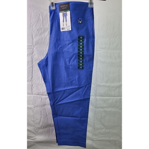 Rafaella Sz18 High Stretch Fabric Comf. Elastic Waist Pull-on Capri Amparo Blue‎